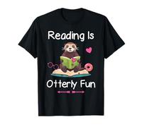 Leggere è lontanamente Divertente Sea Otter Book Loving Librarian Maglietta