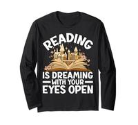 Leggere è sognare con gli occhi aperti, design per amanti dei libri Maglia a Manica
