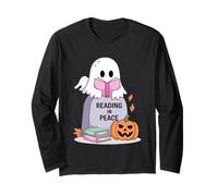 Leggere in Pace Ghost Tombstone Libri Maglia a Manica