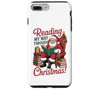 Leggere la mia strada attraverso il Natale - Amante dei libri Babbo Natale Custodia per iPhone 7 Plus/8 Plus