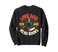 Leggere libri cristiani Ama Dio Bevi un buon caffè Felpa