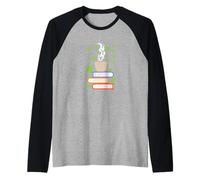 Leggere Libri e Bere Il tè Maglia con Maniche Raglan
