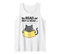 Leggere o Non Divertente Gatto Leggere Un Libro misterioso Accogliente Canotta