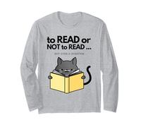 Leggere o Non Divertente Gatto Leggere Un Libro misterioso Accogliente Maglia a Manica