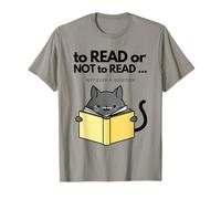 Leggere o Non Divertente Gatto Leggere Un Libro misterioso Accogliente Maglietta