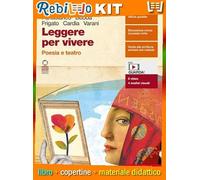LEGGERE PER VIVERE - POESIA E TEATRO (LDM) (9788808639844) - Libro Scolastico + Kit Scuola con Copertine Rebillo