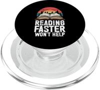 Leggere più velocemente non aiuterà la lettura di libri Retro Bookworm Geek PopSockets PopGrip per MagSafe