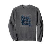Leggere, Scrivere, insegnare: Educatori ispiratori e Amanti dei Libri Felpa, Unisex per Adulti, Grigio Scuro, XXL