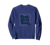 Leggere, Scrivere, insegnare: Educatori ispiratori e Amanti dei Libri Felpa, Unisex per Adulti, Navy, XL