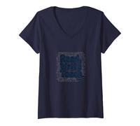 Leggere, Scrivere, insegnare: educatori ispiratori e Amanti dei Libri Maglietta con Collo a V, Donna, Navy, XL