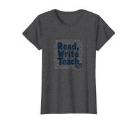 Leggere, Scrivere, insegnare: Educatori ispiratori e Amanti dei Libri Maglietta, Donna, Grigio Scuro, M