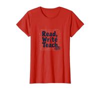 Leggere, Scrivere, insegnare: Educatori ispiratori e Amanti dei Libri Maglietta, Donna, Rosso, L