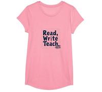 Leggere, Scrivere, insegnare: Educatori ispiratori e Amanti dei Libri Maglietta, Ragazze, Rosa, S