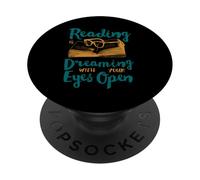 Leggere sta sognando con il tuo occhio è una biblioteca aperta per gli amanti dei libri PopSockets PopGrip Adesivo
