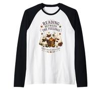 Leggere tra i Sentimenti Lettori Fantasma Halloween Maglia con Maniche Raglan