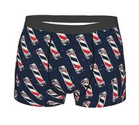 Leggeri Boxer Slips Vintage Barber Pole Flag,Vita Elastica Intimo Slip per Uomo Confortevole Mutande