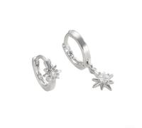 Leggeri per mini orecchini a stella da donna da indossare tutti i giorni | Stella asimmetrica a otto punte, rame placcato oro, design leggero, dimensioni 2,3 cm, comfort quotidiano