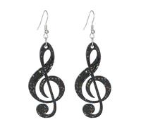 Leggero Acrilico Note Musicali A Forma Di Pendente Orecchini Alla Moda Orecchini Per Le Donne Ragazze Fatti A Mano, Taglia unica, come descritto