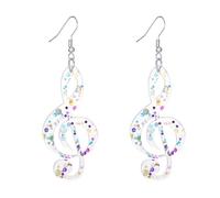 Leggero Acrilico Note Musicali A Forma Di Pendente Orecchini Alla Moda Orecchini Per Le Donne Ragazze Fatti A Mano, Taglia unica, come descritto