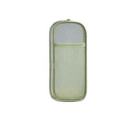 Leggero Astuccio portapenne a rete con cerniera, astuccio trasparente for cosmetici, borsa da viaggio, scuola, cancelleria, ufficio, organizer box Scolastico(Groen)