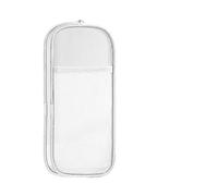 Leggero Astuccio portapenne a rete con cerniera, astuccio trasparente for cosmetici, borsa da viaggio, scuola, cancelleria, ufficio, organizer box Scolastico(Wit)