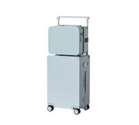 Leggero Bagaglio a mano con manico largo da 20" - Valigia leggera for PC con (unisex)(Blue Big Plus Small,28 inches)