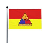 Leggero Bandiera da giardino Flag of the United States Army 3rd Armored Division Advocacy Bandiera in poliestere 3x5 Ft per dormitori,Decorazioni per giardino