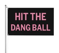 Leggero Bandiera da giardino Hit The Dang Ball Flag Divertente Bandiera con occhielli in metallo 3x5 Ft per Decorazioni percortile,Spazi interni