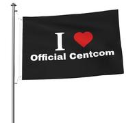 Leggero Bandiera doppia faccia I love Official Centcom Flag Colorato Bandiera resistente alle intemperie 3x5 Ft per dormitori,Spazi interni