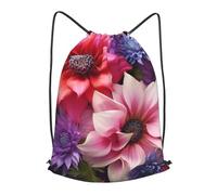 Leggero Borsa Coulisse Beautiful Roses Red Flowers Zainetto Fashion Sacca Ginnastica per Festival Adulto Viaggi 36X42Cm