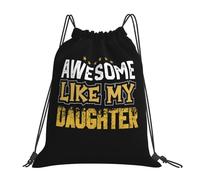 Leggero Borsa da Palestra Awesome Like My Dau-ghter Portatile Borsa da Viaggio 36x42cm per Nuoto,Escursioni,Scuola