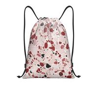 Leggero Coulisse Tasche Red terrazzo Zainetto Fashion Sacca Sportivo per All'aperto Vacanze Viaggi 36X42cm