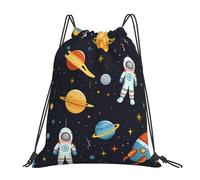 Leggero Coulisse Tasche Space Astronaut Solar Zaino Palestras Fashion Sacchetto Sportivo per Donna Piscina Spiaggia 36X42cm