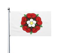 Leggero Decorazione esterna Anne Boleyn Tudor Rose Flag Antivento Bandiera resistente alle intemperie 3x5 Ft per camere da letto,Feste e celebrazioni