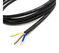 Leggero H05RR-F Nero Flessibile Gomma 240v Rete Cavo. Difficile Appliance Piombo