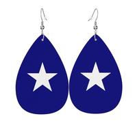Leggero Orecchini Di Cuoio Bonnie Blue Flag Waterdrop di Orecchino Confortevoli Orecchini Bambina per Vacanze Decorazioni Compleanno