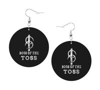 Leggero Orecchini Di Cuoio Boss Of The Toss Pitching Throwing Waterdrop di Orecchino Confortevoli Orecchini Pendenti per Festa della mamma Bambina Festa