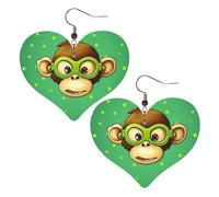 Leggero Orecchini Donna Green Clever Monkey Orecchino Da Donna Confortevoli Teardrop Orecchini Per Decorazioni Bambina Festa