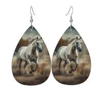 Leggero Orecchini Donna Pendenti Horse Running in Field Orecchino da Donna Confortevoli Orecchini Pendenti per Decorazioni Festa Bambina