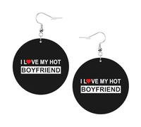 Leggero Orecchini Donna Pendenti I Love My Hot Boyfriend Waterdrop di Orecchino Confortevoli Orecchini Pendenti Lunghi per Vacanze Decorazioni Bambina