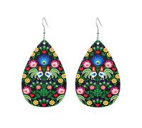 Leggero Orecchini Donna Pendenti Polish Folk Art Roosters Ciondolo Orecchio Confortevoli Orecchini Pendenti Lunghi per Festa della mamma Decorazioni Compleanno