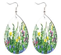 Leggero Orecchini Donna Pendenti Spring Flowers Garden Theme Orecchino da Donna Confortevoli Orecchini Pendenti per Compleanno Festa Bambina