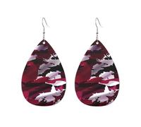 Leggero Orecchini Donna Pink Camouflage Pattern Orecchino da Donna Confortevoli Orecchini Pendenti Lunghi per Decorazioni Bambina Festa