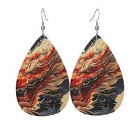 Leggero Orecchini Dragon Fire Retro Ciondolo Orecchio Confortevoli Teardrop Orecchini per Compleanno Festa della mamma Vacanze