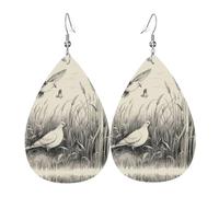 Leggero Orecchini Grass And Dove Print Orecchino da Donna Confortevoli Orecchini Pendenti Lunghi per Decorazioni Festa della mamma Compleanno