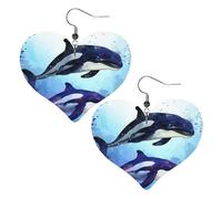 Leggero Orecchini Orca Killer Whale Orecchino da Donna Confortevoli Orecchini Pendenti Lunghi per Festa della mamma Festa Vacanze