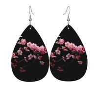 Leggero Orecchini Pendenti Donna Japanese Cherry Flowers Print Waterdrop di Orecchino Confortevoli Orecchini Pendenti Lunghi per Festa della mamma Decorazioni Bambina