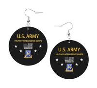 Leggero Orecchini US Army Military Intelligence Corps Ciondolo Orecchio Confortevoli Orecchini Pendenti Lunghi per Decorazioni Bambina Festa