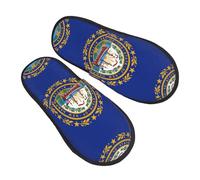 Leggero Pantofole da Donna New Hampshire state flag print Pantofole da Casa Morbida Ciabatte Donna per Inverno Uomo Casa L