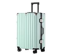 Leggero Valigia trolley con ruote girevoli, tinta unita, stile street trend (unisex/studenti)(White,22 inches)